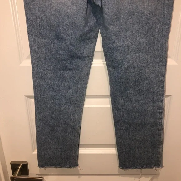 Madewell The Perfect Vintage Jeans Coffey Wash Knee Holes Distressed sz 26 - Picture 7 of 9